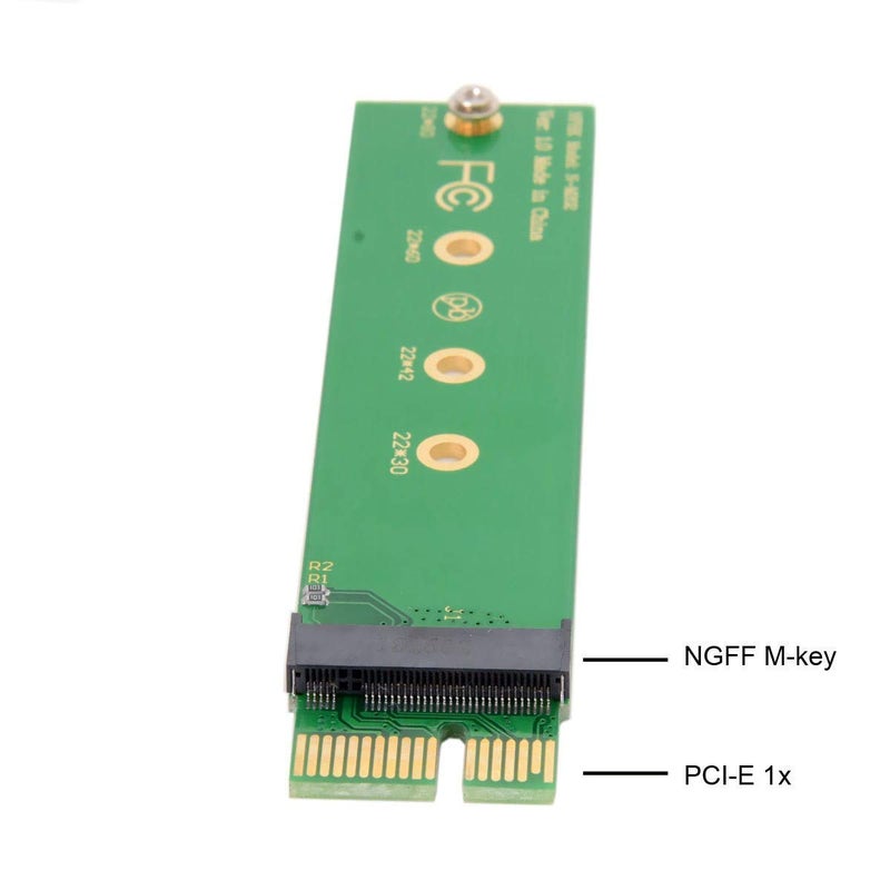 JSER NGFF M-Key NVME AHCI SSD to PCI-E 3.0 1x PCIE4.0 x1 Vertical Adapter Compatible for XP941 SM951 PM951 960 EVO SSD - Image 3